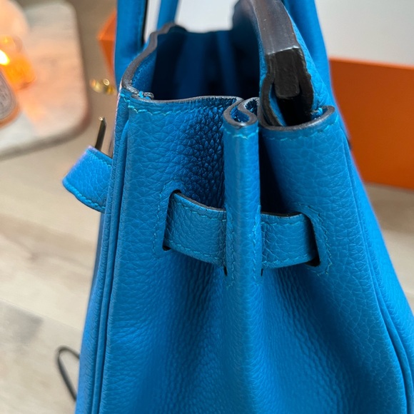 100% authentic Hermes birkin 30 blue hydra togo GHW - Picture 13 of 15